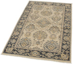 3x5 Ivory and Gray Anatolian Tribal Rug