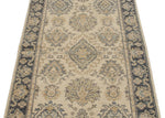 3x5 Ivory and Gray Anatolian Tribal Rug