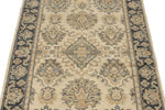 3x5 Ivory and Gray Anatolian Tribal Rug