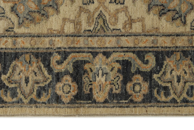 3x5 Ivory and Gray Anatolian Tribal Rug