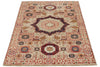 3x5 Ivory and Multicolor Turkish Tribal Rug