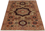 3x5 Ivory and Multicolor Turkish Tribal Rug