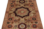 3x5 Ivory and Multicolor Turkish Tribal Rug