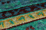 4x6 Blue and Turquoıse Turkish Tribal Rug