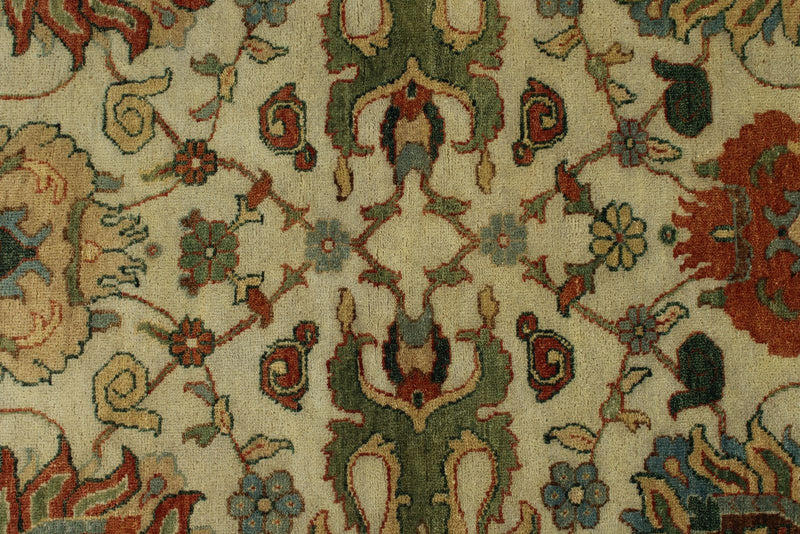 4x6 Ivory and Camel Turkish Tribal Rug