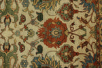 4x6 Ivory and Camel Turkish Tribal Rug