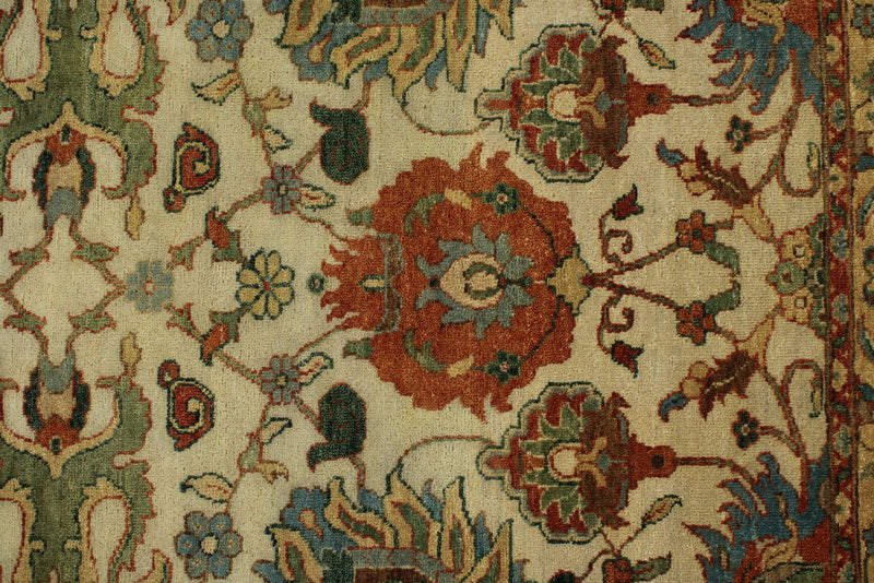 4x6 Ivory and Camel Turkish Tribal Rug