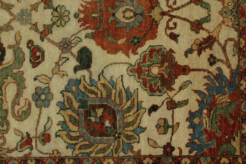 4x6 Ivory and Camel Turkish Tribal Rug