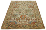 4x6 Ivory and Camel Turkish Tribal Rug