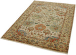 4x6 Ivory and Camel Turkish Tribal Rug