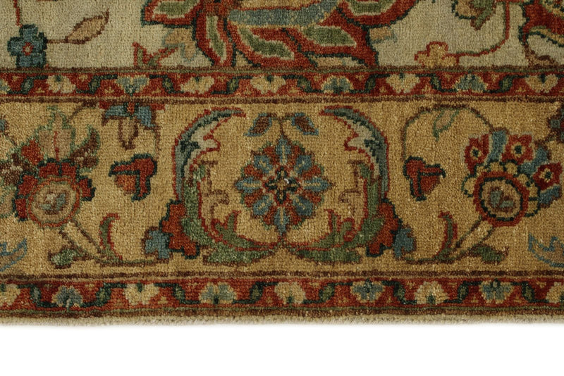 4x6 Ivory and Camel Turkish Tribal Rug