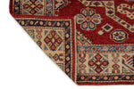 4x6 Red and Ivory Kazak Tribal Rug
