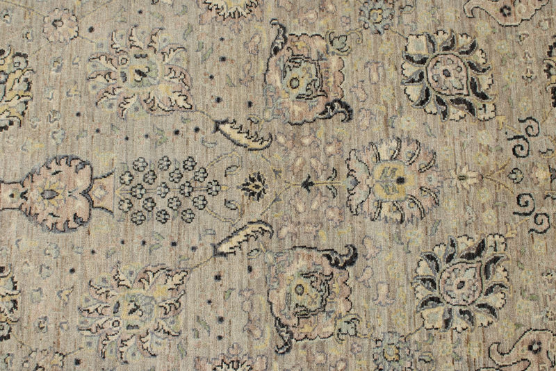 4x6 Gray and Ivory Turkish Oushak Rug