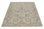 4x6 Gray and Ivory Turkish Oushak Rug