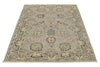 4x6 Gray and Ivory Turkish Oushak Rug