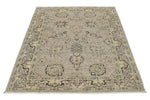 4x6 Gray and Ivory Turkish Oushak Rug