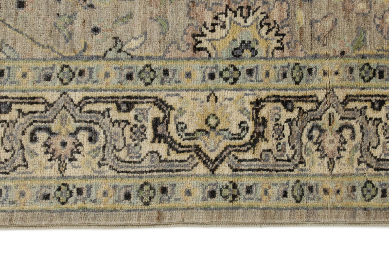 4x6 Gray and Ivory Turkish Oushak Rug