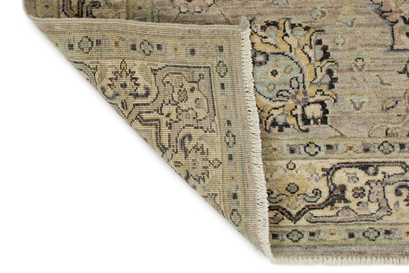4x6 Gray and Ivory Turkish Oushak Rug