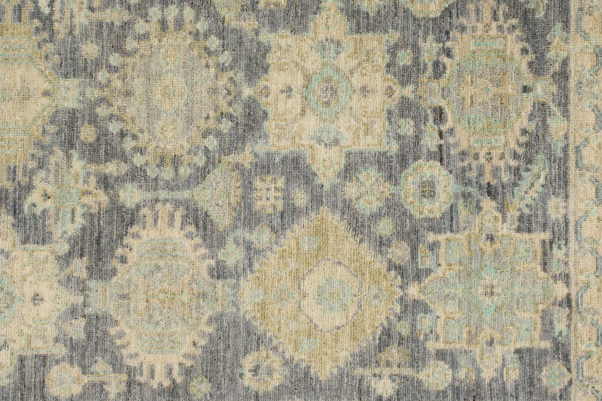4x6 Gray and Ivory Turkish Oushak Rug