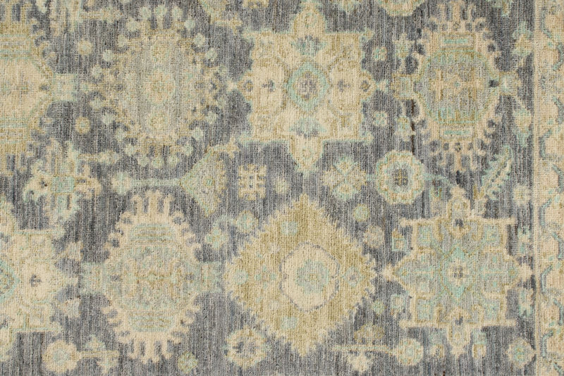 4x6 Gray and Ivory Turkish Oushak Rug