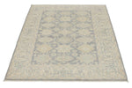 4x6 Gray and Ivory Turkish Oushak Rug