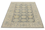4x6 Gray and Ivory Turkish Oushak Rug