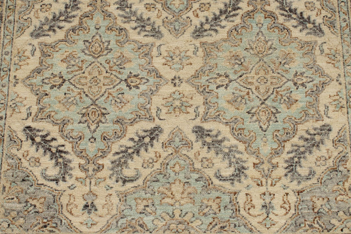 4x6 Gray and Ivory Turkish Oushak Rug