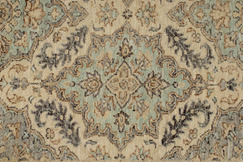 4x6 Gray and Ivory Turkish Oushak Rug