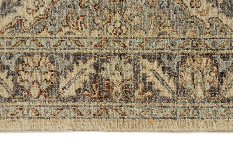 4x6 Gray and Ivory Turkish Oushak Rug