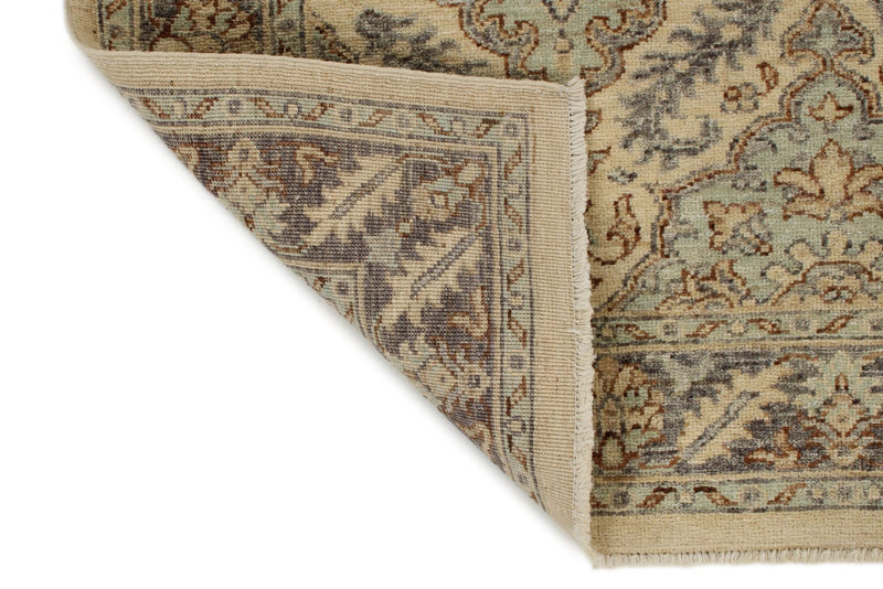 4x6 Gray and Ivory Turkish Oushak Rug