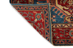 4x6 Red and Blue Kazak Tribal Rug