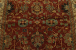 4x6 Rust and Ivory Turkish Tribal Rug