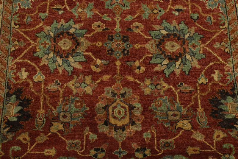 4x6 Rust and Ivory Turkish Tribal Rug
