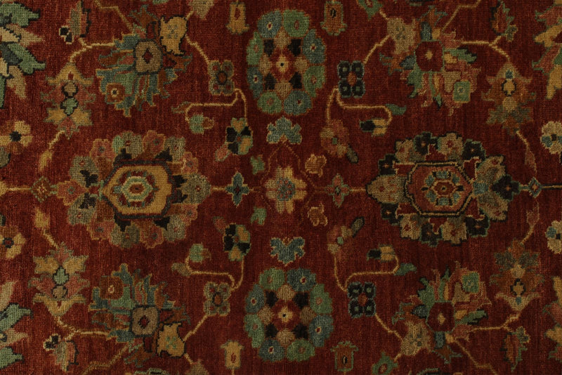 4x6 Rust and Ivory Turkish Tribal Rug