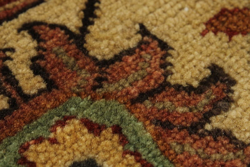 4x6 Rust and Ivory Turkish Tribal Rug