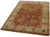 4x6 Rust and Ivory Turkish Tribal Rug
