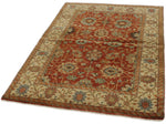 4x6 Rust and Ivory Turkish Tribal Rug