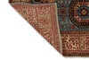 4x6 Blue and Ivory Turkish Tribal Rug