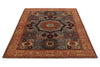 5x7 Light Blue and Ivory Turkish Tribal Rug