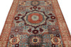 5x7 Light Blue and Ivory Turkish Tribal Rug