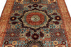 5x7 Light Blue and Ivory Turkish Tribal Rug