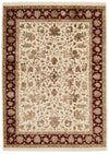 5x7 Beige and Burgundy Persian Rug