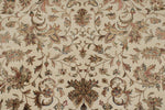 5x7 Beige and Burgundy Persian Rug