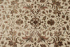 5x7 Beige and Burgundy Persian Rug