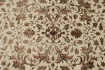 5x7 Beige and Burgundy Persian Rug