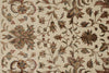 5x7 Beige and Burgundy Persian Rug