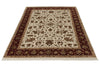 5x7 Beige and Burgundy Persian Rug