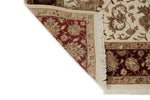 5x7 Beige and Burgundy Persian Rug