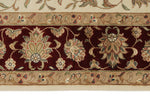 5x7 Beige and Burgundy Persian Rug