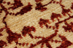 5x7 Burgundy and Ivory Turkish Tribal Rug